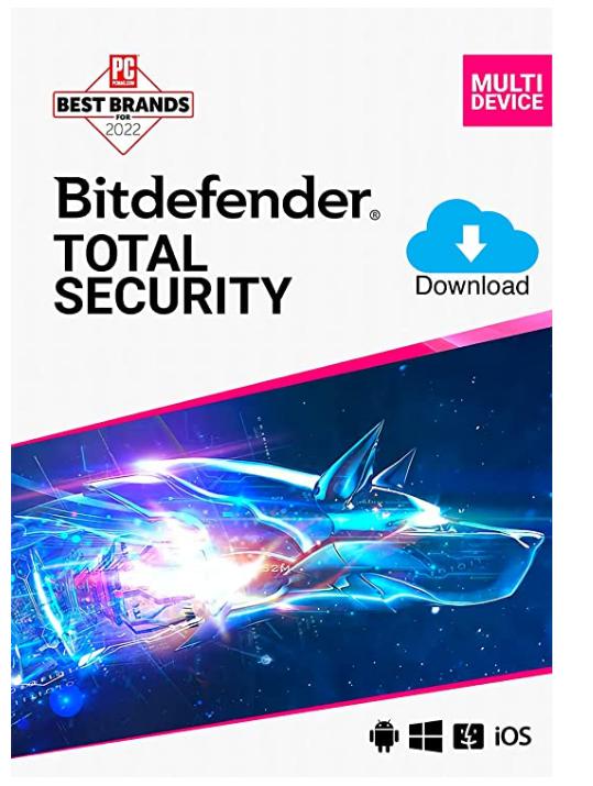 Bitdefender Total Security – 5 Devices | 2 year Subscription | PC/Mac | Activation Code by email