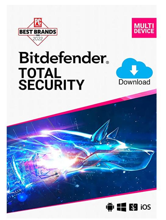 SALE TO UP 78% Bitdefender Total Security – 5 Devices | 1 year Subscription | PC/Mac | Activation Code by email