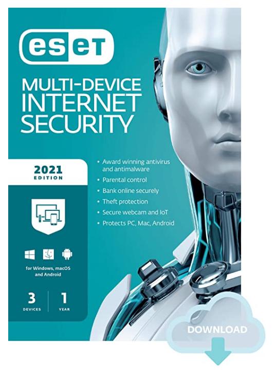 SALE UP TO 43% ESET Multi-Device Internet Security | 2021 Edition | 3 Devices | 1 Year | Antivirus Software | Parental Control | Privacy | IOT Protection | Digital download [PC/Mac/Android/Linux Online Code]