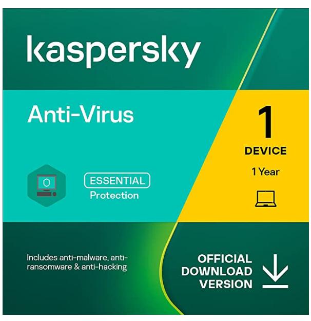 SALE UP TO 68% Kaspersky Anti-Virus 2022 | 1 Device | 1 Year | PC | Online Code