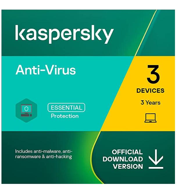 SALE UP TO 72% Kaspersky Anti-Virus 2022 | 3 Devices | 3 Years | PC | Online Code