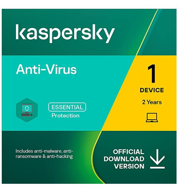 SALE UP TO 70% Kaspersky Anti-Virus 2022 | 1 Device | 2 Years | PC | Online Code