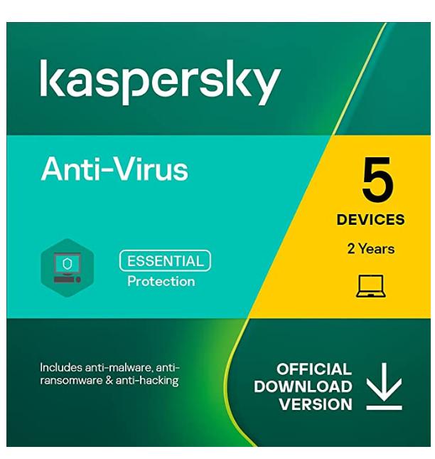 SALE UP TO 71% Kaspersky Anti-Virus 2022 | 5 Devices | 2 Years | PC | Online Code
