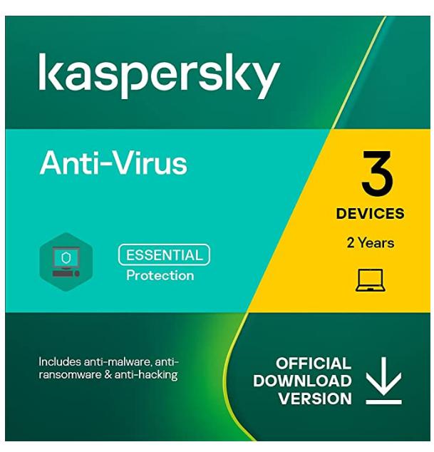 SALE UP TO 71% Kaspersky Anti-Virus 2022 | 3 Devices | 2 Years | PC | Online Code