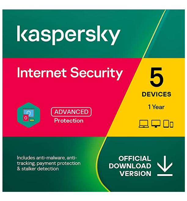 SALE UP TO 68% Kaspersky Internet Security 2022 | 5 Devices | 1 Year | PC/Mac/Android | Online Code