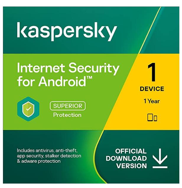SALE UP TO 65% Kaspersky Internet Security for Android 2022 | 1 Device | 1 Year | Android | Online Code