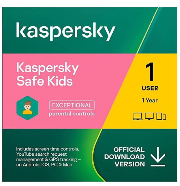SALE UP TO 53% Kaspersky Safe Kids | 1 User account | 1 Year | PC/MAC/Android/iOS | Online Code