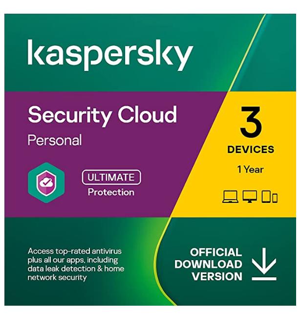 SALE UP TO 68% Kaspersky Security Cloud – Personal Edition | 3 Devices | 1 Year | Online Code