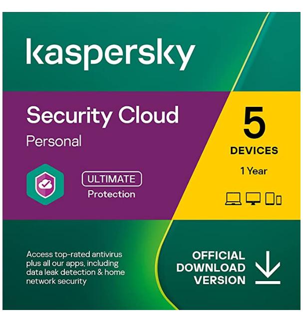 SALE UP TO 68% Kaspersky Security Cloud – Personal Edition | 5 Devices | 1 Year | Online Code