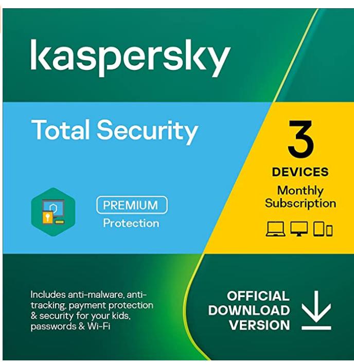 Kaspersky Total Security | 3 Devices | 1 Month [Subscription]