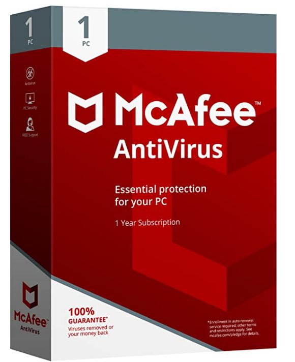 McAfee 2018 AntiVirus – 1 PC [Old Version]
