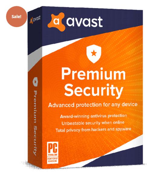 SALE UP TO 85% AVAST PREMIUM SECURITY – 10 DEVICES / 2 YEARS