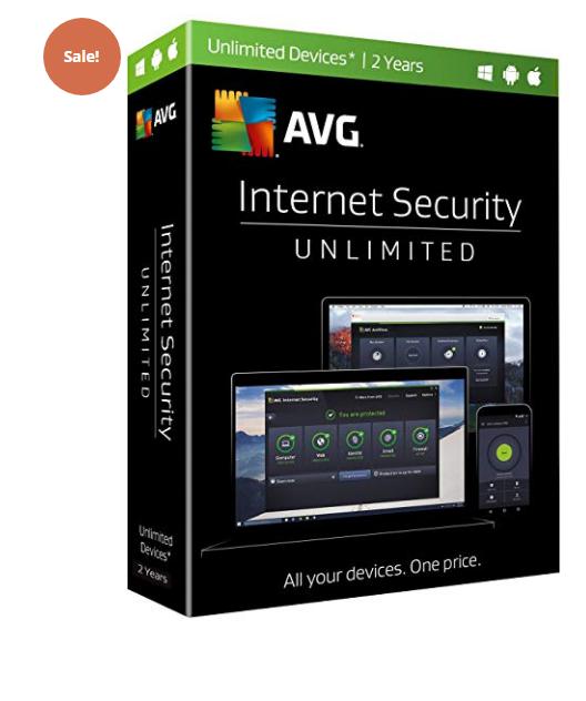 Up to 85% AVG INTERNET SECURITY – UNLIMITED DEVICES, 2 YEARS