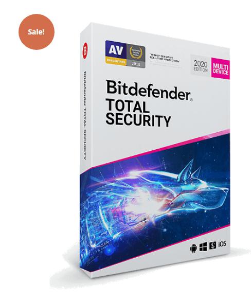 SALE UP TO 50% BITDEFENDER TOTAL SECURITY – 2-YEARS / 3-DEVICE