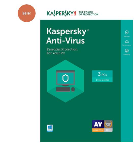 KASPERSKY ANTI-VIRUS 2022 40% OFF – 1-YEAR / 3-PC – INT