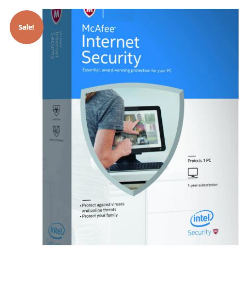 SALE UP TO 75% MCAFEE INTERNET SECURITY – 1-YEAR / UNLIMITED PC- GLOBAL