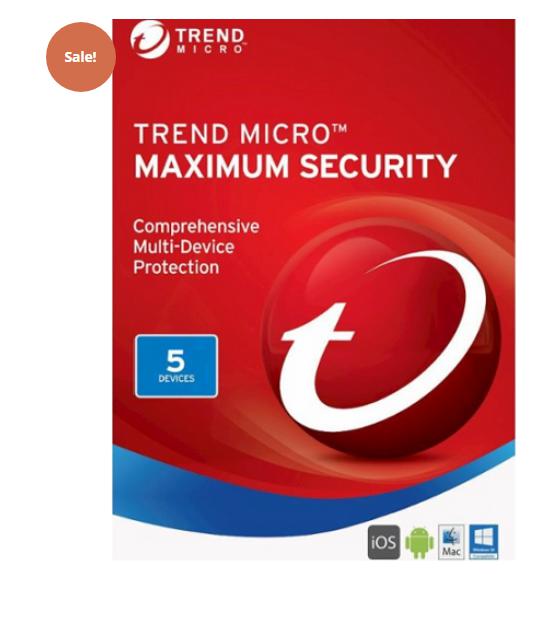 TREND MICRO MAXIMUM SECURITY (2022) 75% OFF – 2 YEAR / 5-DEVICES