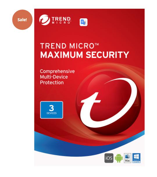SALE UP TO 80% TREND MICRO MAXIMUM SECURITY (2022) – 2 YEAR / 3 DEVICES