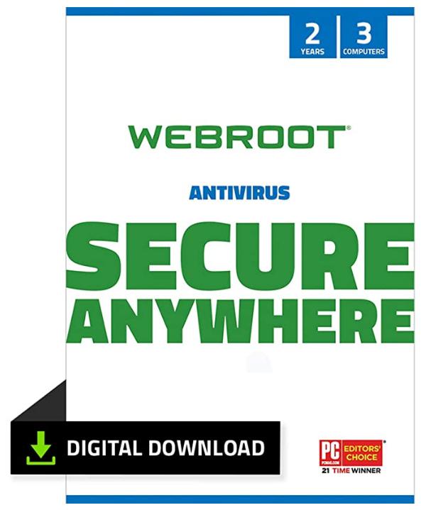 SALE UP TO 53% Webroot Antivirus Software 2022 | 3 Device | 2 Year Download for PC/Mac