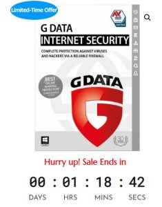 Sale Off G DATA Internet Security 2022 1 PC 1 Year, Global - 25%