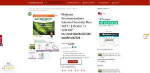 Webroot Coupon Code Internet Security Plus 2022 | 3 Device | 1 Year for PC/Mac/Android/Chromebook/IOS –  15%