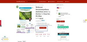 Webroot Coupon Code Secureanywhere Antivirus  – 2022 | 3 Device | 1 Year for PC/Mac –  15%