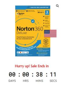 Sale Up Norton 360 Deluxe 2022 USA – 1 Year Subscription – PC/MAC/ANDROID - 50%