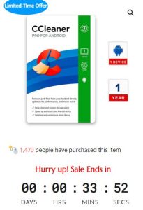 Sale OFF CCleaner Pro for Android Mobile 2022 License 1 Year | GLOBAL - 65%